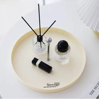 Silver Round Tray with Pole