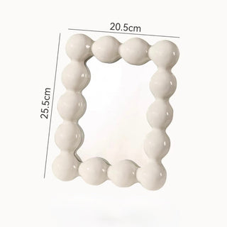 Bonbon Ball Ceramic Mirror  Tabletop Wall Mount
