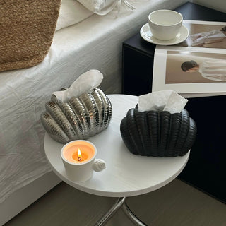 Shell motif modern ceramic tissue case