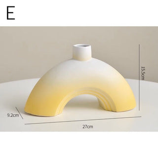 Arch Wave Ceramic Flower Vase   6 types