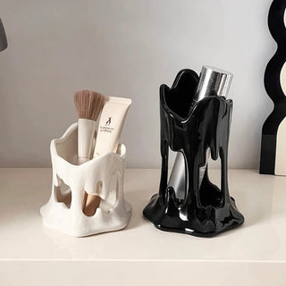 Melting Ceramic Brush Stand  Candle Holder Storage