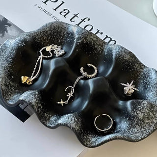 3D Wave Ceramic Accessory Tray  Storage