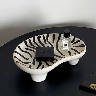 Zebra print with legs wave-shaped accessory tray