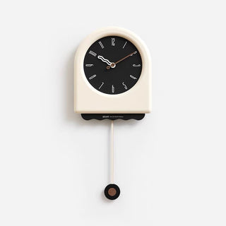 Monochrome Arch-shaped Clock Pendulum Clock  Wall Clock