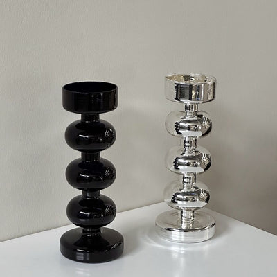 Glass Bubble Candle Holder   Decorative Object