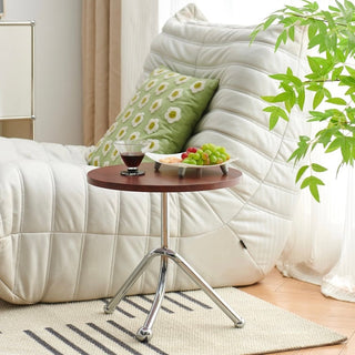 Silver Twist Leg Round Mini Side Table
