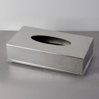 Stainless steel simple tissue case silver tissue box