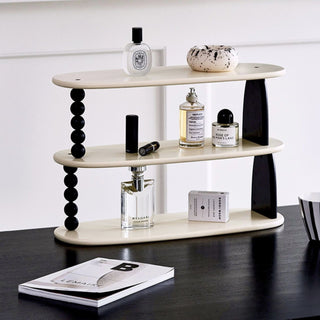 Asymmetrical design Three-tier storage display rack