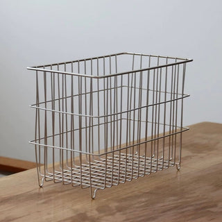 Stainless steel silver wire basket storage container cosmetic storage