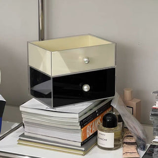 Pearl Monotone Drawer Cosmetic Storage Case