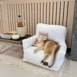 Fluffy Small Plain Pet Sofa for Dogs and Cats Pet Bed Pet Supplies Pet Cushion Washable