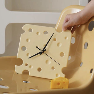 Cheese motif ceramic clockin  wall clock