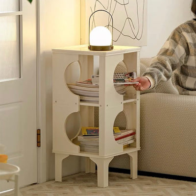 Legged Curved Three-Tier Storage Display Rack Side Table
