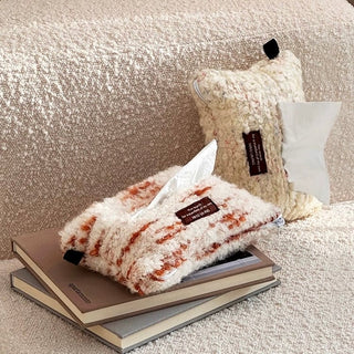 Fluffy Mixed Knit Tissue Case   Hanging Tissue Cover
