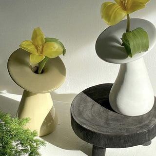 Mushroom Ceramic Flower Vase  Single Flower Vase