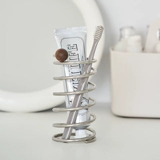 Woodball Stainless Steel Spring Brush Stand  Pen Holder