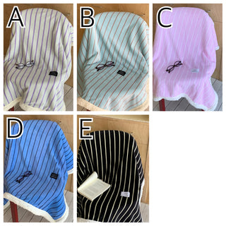 Color Stripe Pattern Fluffy Soft Blanket 100 x 150 cm Blanket Throw