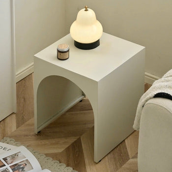 Arch Open Iron Side Table  Storage