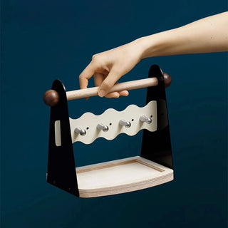 Handle-equipped Wave Accessory Key Stand Tray  Storage Tray for Small Items