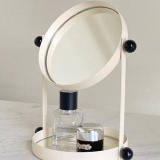Double Round Mirror Tray Tabletop Mirror