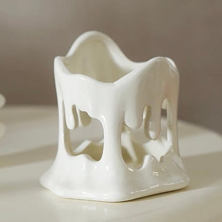 Melting Ceramic Brush Stand  Candle Holder Storage