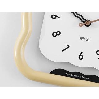 Square Wave Clear Clock  Wall Clock