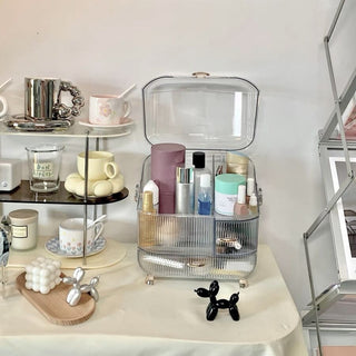 Clear Portable Cosmetic Box Makeup Storage