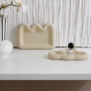 Cloud-shaped Crown-shaped Ceramic Accessory Tray