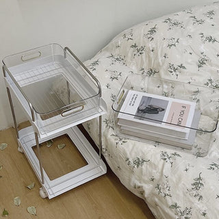 Clear Tier Storage Rack with Casters