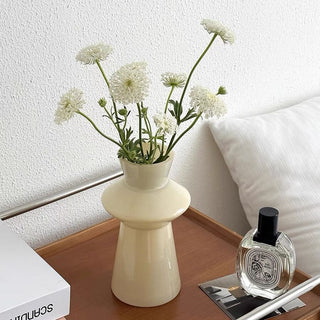 Milk Color Glass Flower Vase