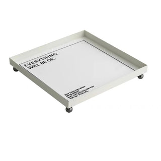Legged Monotone Square Iron Storage Tray