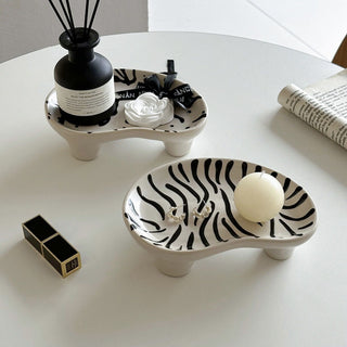 Zebra print with legs wave-shaped accessory tray