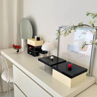 Pearl Square Storage Box with Lidin  Small Item Organizer