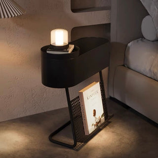 Slim Iron Side Table Storage Magazine Rack