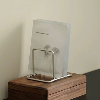 Stainless steel silver multi-purpose book stand storage cutting board stand