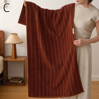 Pin Stripe Color Bath Towel  100% Cotton Hanging Combed Cotton Large Towel Blanket