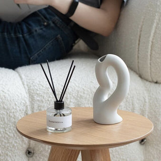 Irregular wave ceramic flower vase