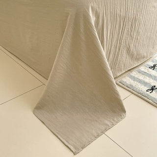 Beige pinstripe pattern duvet cover set bed cover all seasons year-round