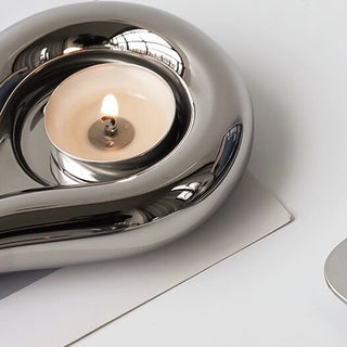 Metallic Candle Holder   Decorative Object