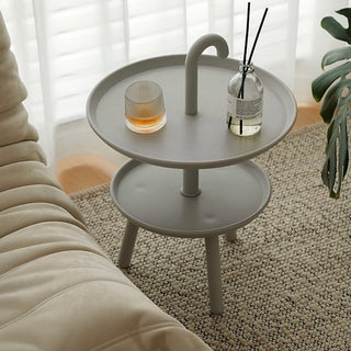 Umbrella Handle Two-Tier Mini Side Table