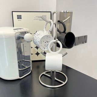 Silver Simple Cup Stand Rack Storage Mug Tree
