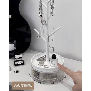 Tree-shaped degree rotating accessory key stand storage small item holder
