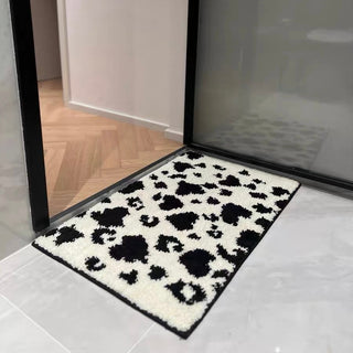 Monochrome Cow print Door mat entrance mat 50x80cm bath mat