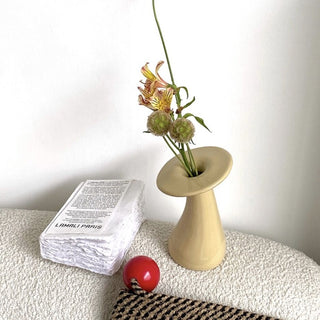 Mushroom Ceramic Flower Vase  Single Flower Vase