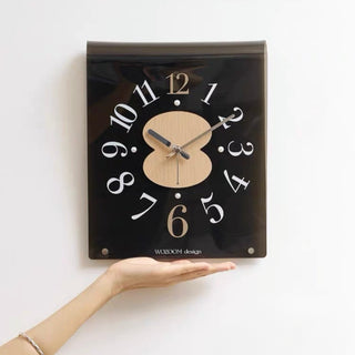 Square Acrylic Wood Art Clock  Wall Clock
