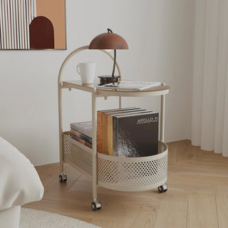 Wagon with casters basket side tablein