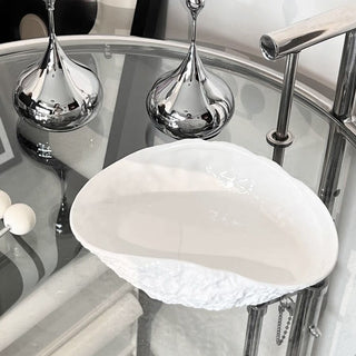 Shell motif ceramic accessory tray