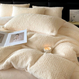 Fluffy Flannel Winter Duvet Cover Set  Bed Cover Bedding Cover