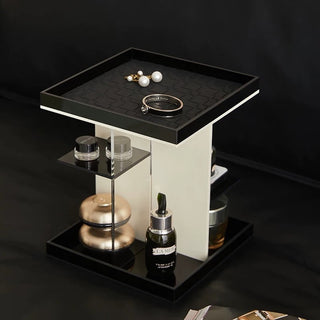 360 Degree Rotating Acrylic Square Cosmetic Storage Rack Makeup and Perfume Storage Tray