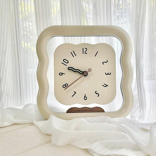 Square Wave Clear Clock  Wall Clock